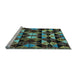 Sideview of Machine Washable Oriental Light Blue Modern Rug, wshabs4248lblu