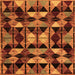 Square Oriental Orange Modern Rug, abs4248org