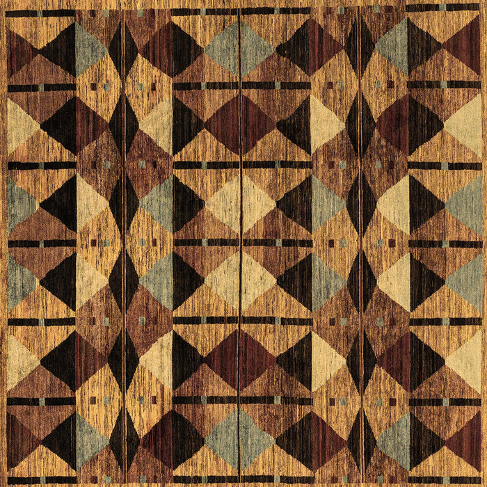 Square Oriental Brown Modern Rug, abs4248brn