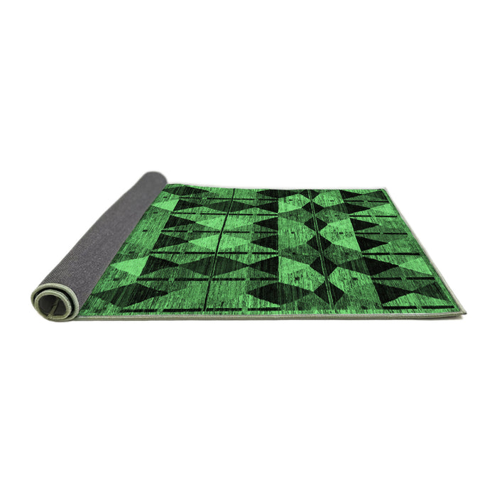 Sideview of Oriental Emerald Green Modern Rug, abs4248emgrn