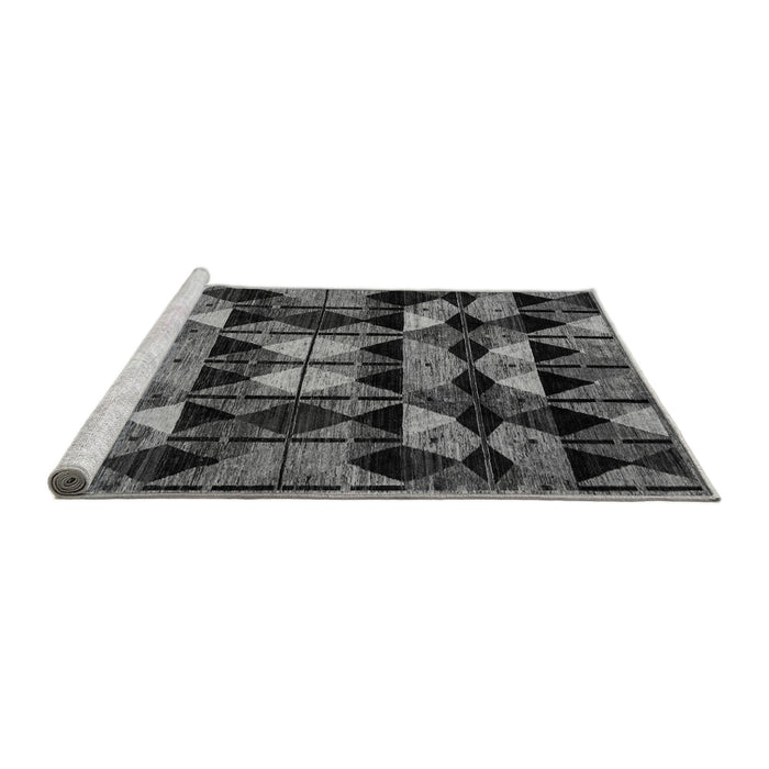 Sideview of Machine Washable Oriental Gray Modern Rug, wshabs4248gry