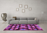 Machine Washable Oriental Purple Modern Rug, wshabs4248pur