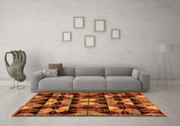 Machine Washable Oriental Orange Modern Rug, wshabs4248org