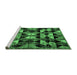 Sideview of Machine Washable Oriental Emerald Green Modern Area Rugs, wshabs4248emgrn