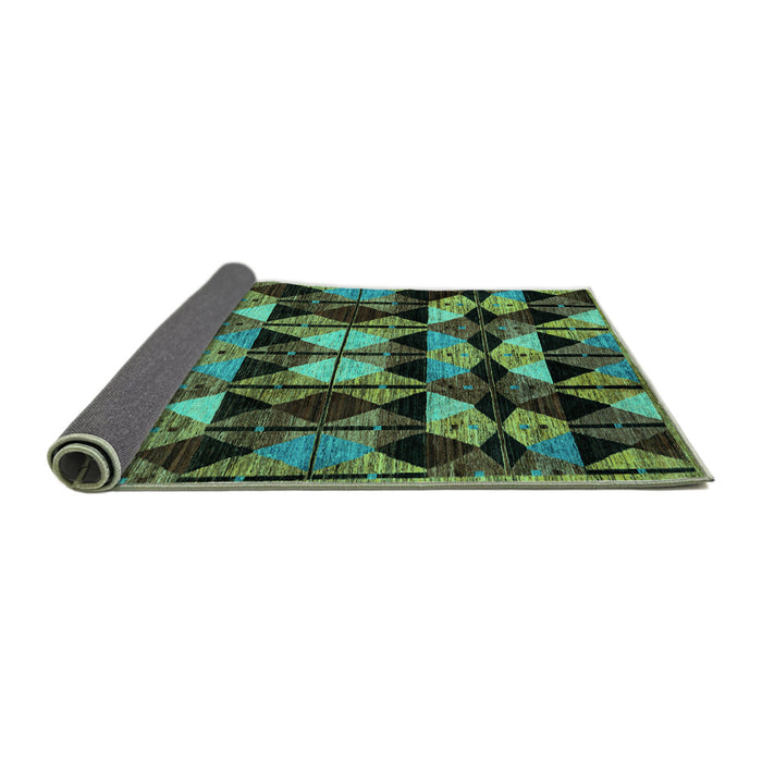 Sideview of Oriental Turquoise Modern Rug, abs4248turq