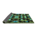 Sideview of Oriental Turquoise Modern Rug, abs4248turq