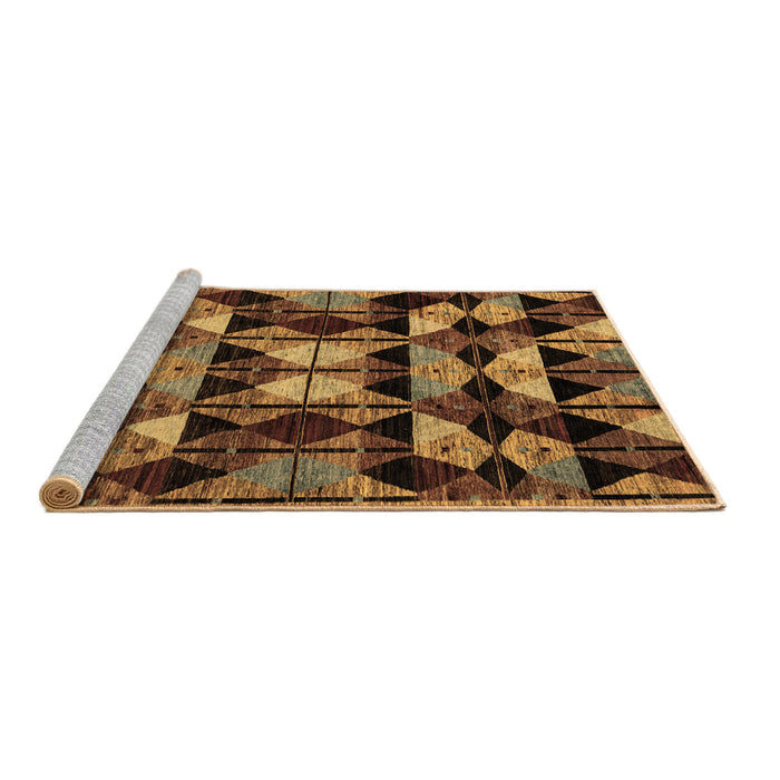 Sideview of Machine Washable Oriental Brown Modern Rug, wshabs4248brn