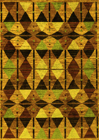 Oriental Yellow Modern Rug, abs4248yw