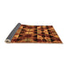 Sideview of Oriental Orange Modern Rug, abs4248org