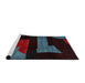 Sideview of Machine Washable Abstract Red Rug, wshabs4249