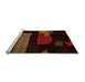 Sideview of Machine Washable Oriental Orange Modern Area Rugs, wshabs4249org