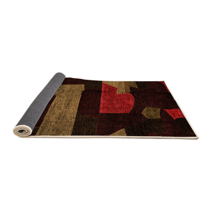 Sideview of Oriental Orange Modern Rug, abs4249org