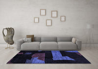 Machine Washable Oriental Blue Modern Rug, wshabs4249blu