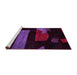 Sideview of Machine Washable Oriental Pink Modern Rug, wshabs4249pnk