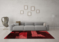 Machine Washable Oriental Red Modern Rug, wshabs4249red