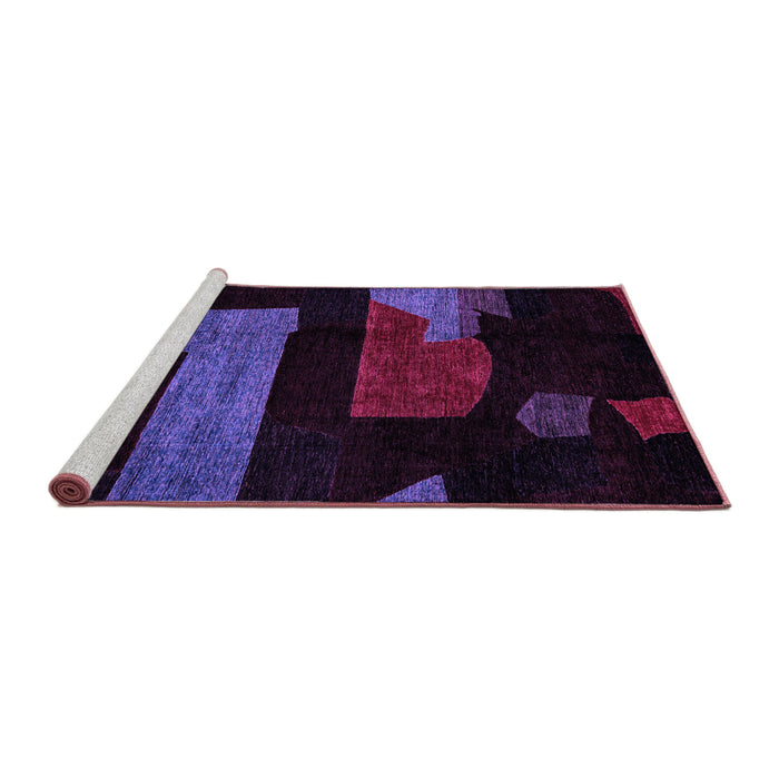 Sideview of Machine Washable Oriental Purple Modern Area Rugs, wshabs4249pur