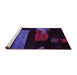 Sideview of Machine Washable Oriental Purple Modern Area Rugs, wshabs4249pur