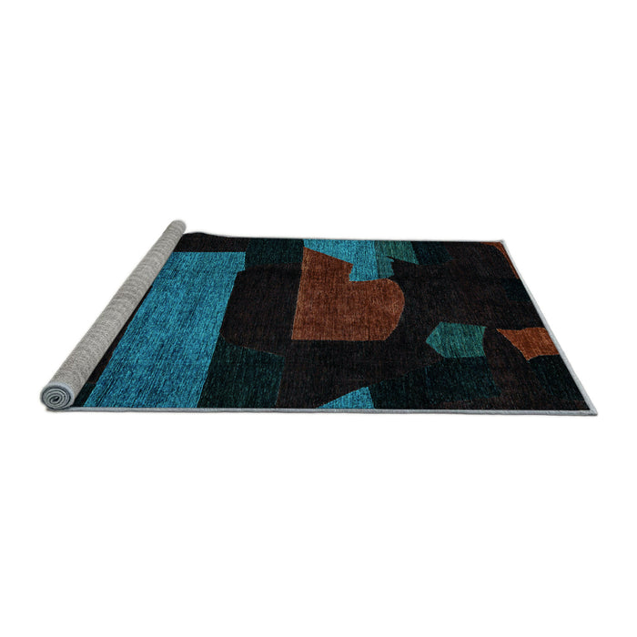 Sideview of Machine Washable Oriental Light Blue Modern Rug, wshabs4249lblu