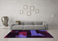 Machine Washable Oriental Purple Modern Rug, wshabs4249pur