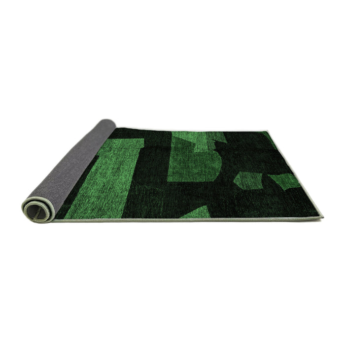 Sideview of Oriental Emerald Green Modern Rug, abs4249emgrn