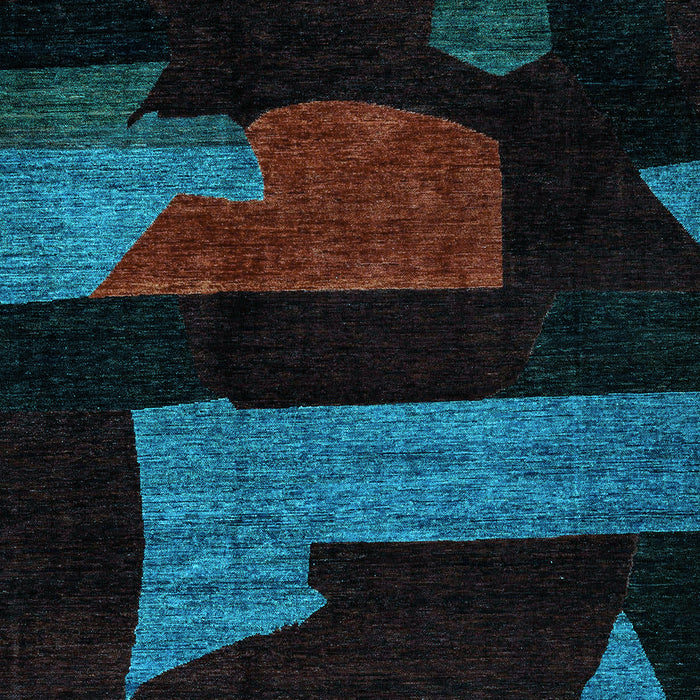 Machine Washable Oriental Light Blue Modern Rug, wshabs4249lblu