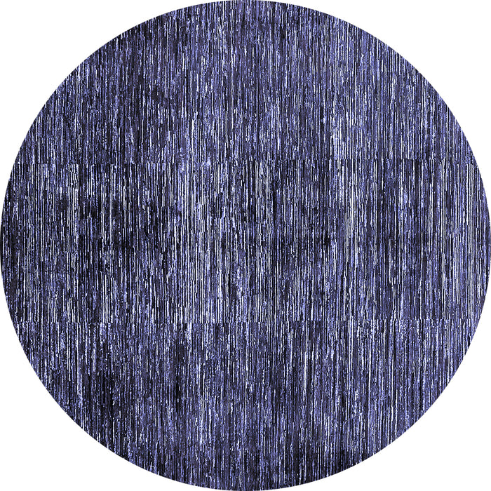 Round Abstract Blue Modern Rug, abs424blu