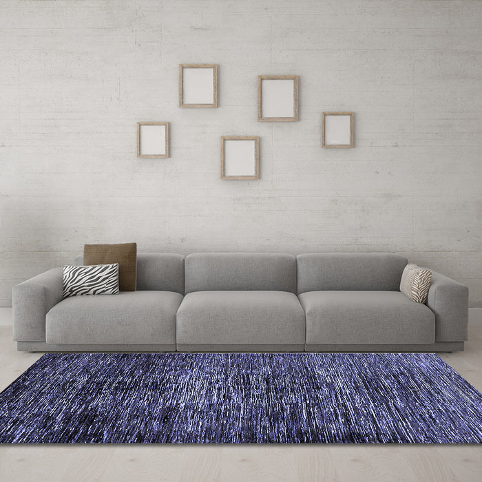 Machine Washable Abstract Blue Modern Rug in a Living Room, wshabs424blu