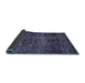 Sideview of Abstract Blue Modern Rug, abs424blu