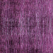 Square Machine Washable Abstract Purple Modern Area Rugs, wshabs424pur