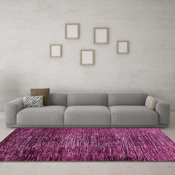 Machine Washable Abstract Pink Modern Rug in a Living Room, wshabs424pnk