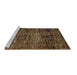 Sideview of Machine Washable Abstract Brown Modern Rug, wshabs424brn