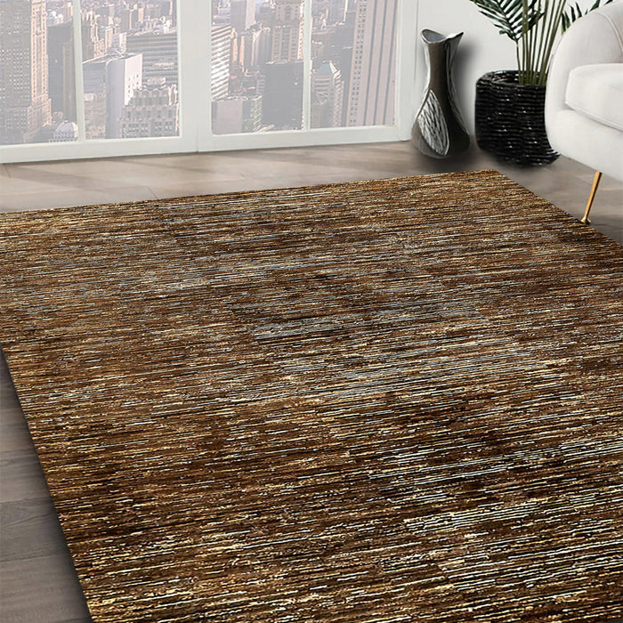 Abstract Red Modern Rug in Family Room, abs424