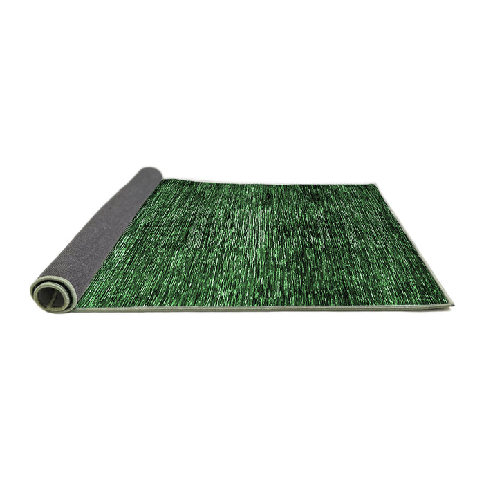 Sideview of Abstract Emerald Green Modern Rug, abs424emgrn