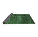 Sideview of Abstract Emerald Green Modern Rug, abs424emgrn