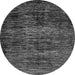 Round Abstract Gray Modern Rug, abs424gry