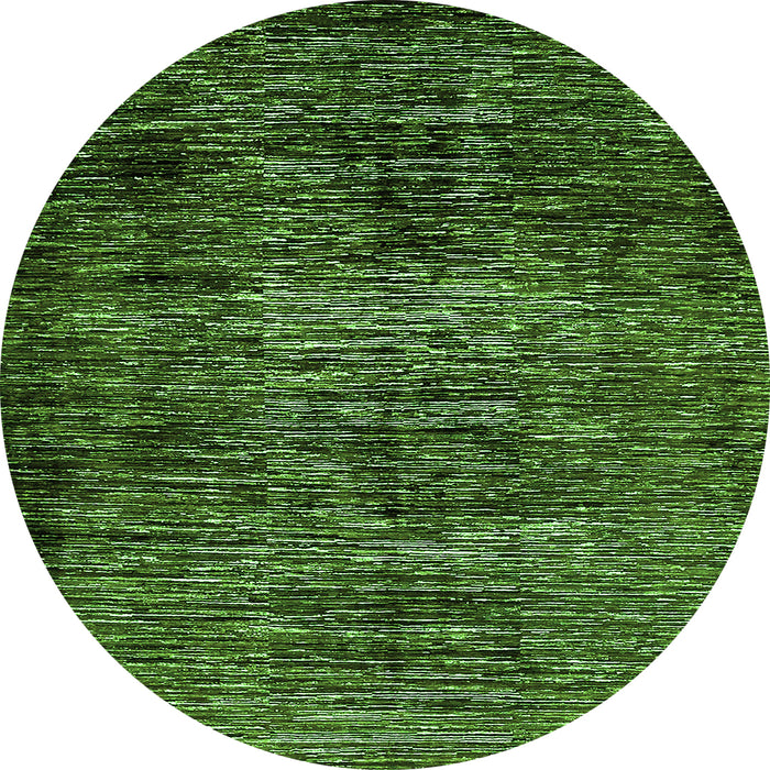 Round Abstract Green Modern Rug, abs424grn