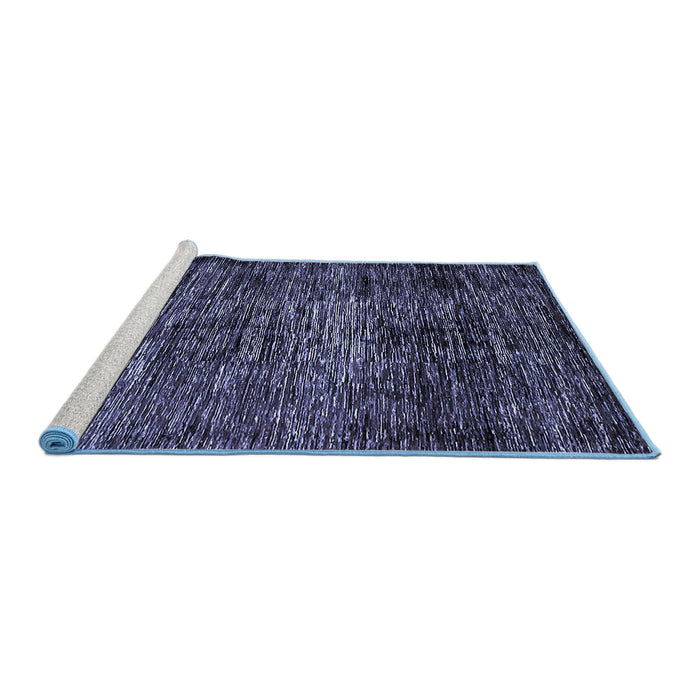 Sideview of Machine Washable Abstract Blue Modern Rug, wshabs424blu