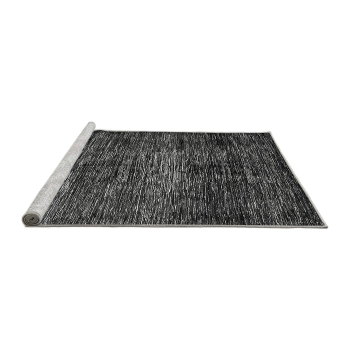 Sideview of Machine Washable Abstract Gray Modern Rug, wshabs424gry