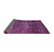 Sideview of Abstract Purple Modern Rug, abs424pur