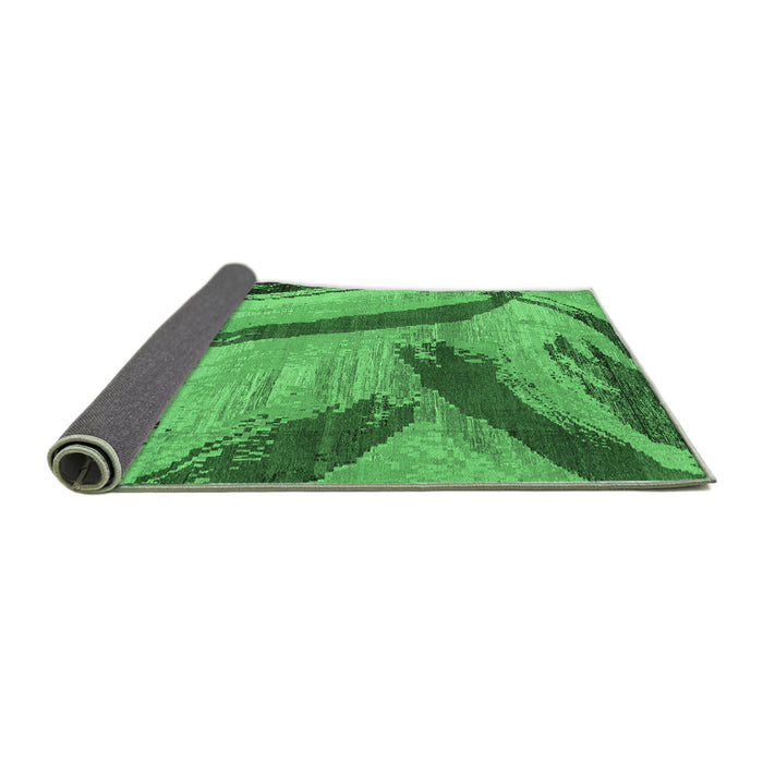 Sideview of Oriental Emerald Green Modern Rug, abs4250emgrn