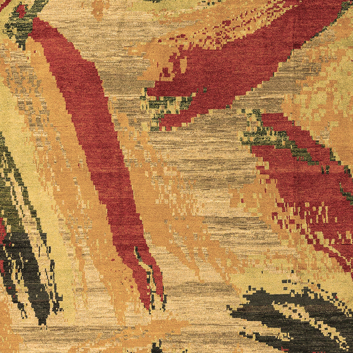 Machine Washable Oriental Brown Modern Rug, wshabs4250brn