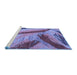 Sideview of Machine Washable Oriental Blue Modern Rug, wshabs4250blu