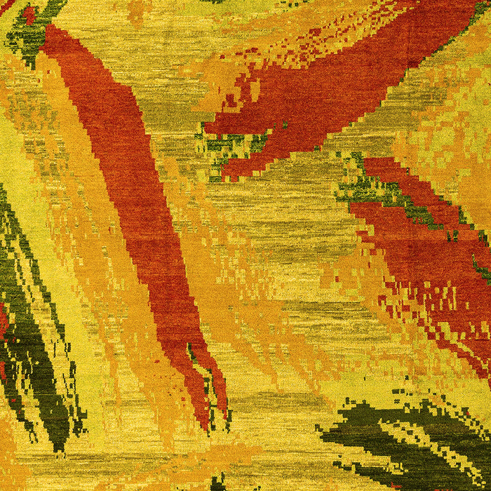 Oriental Yellow Modern Rug, abs4250yw