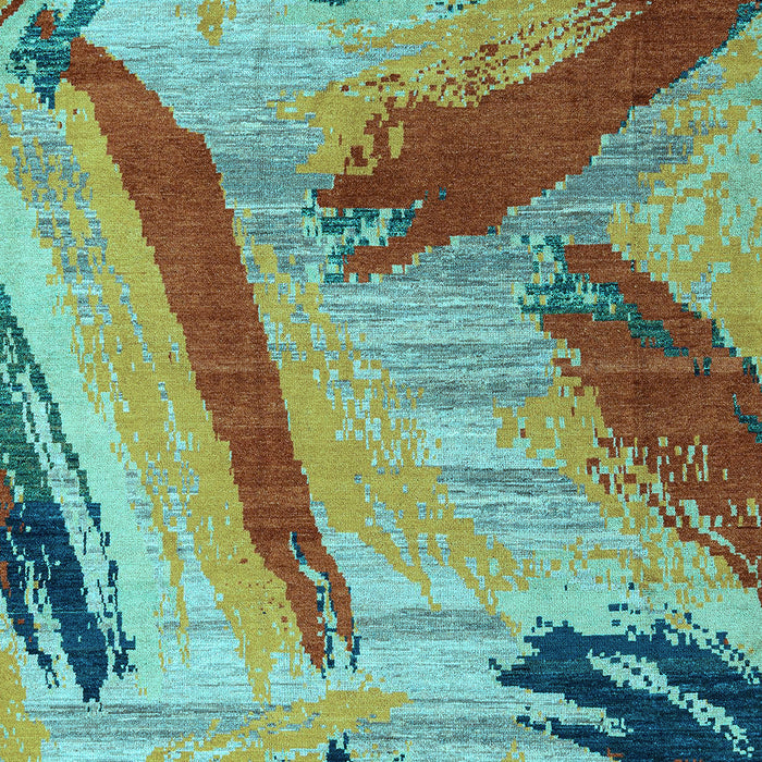 Oriental Light Blue Modern Rug, abs4250lblu