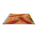 Sideview of Machine Washable Oriental Orange Modern Area Rugs, wshabs4250org