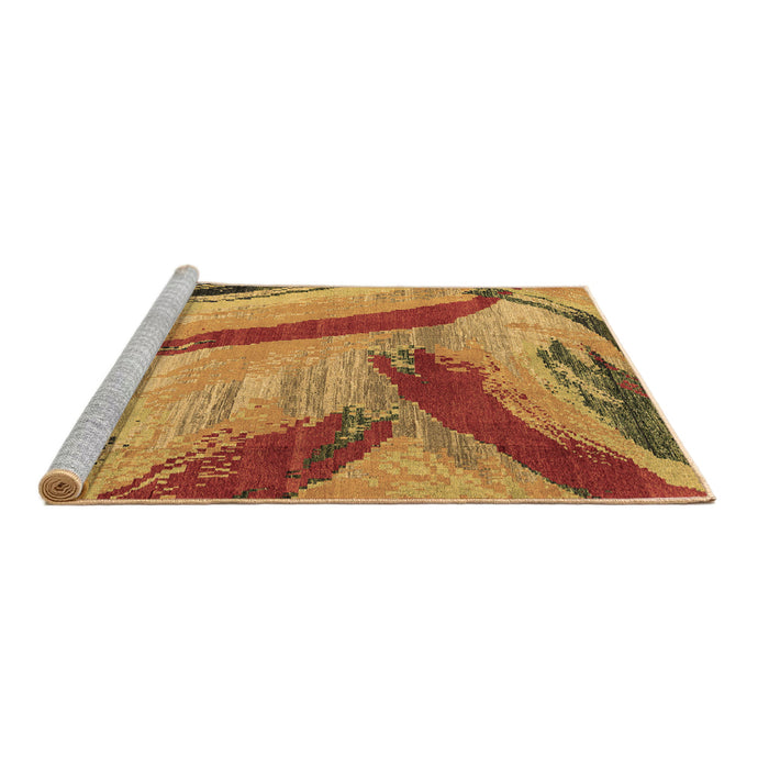 Sideview of Machine Washable Oriental Brown Modern Rug, wshabs4250brn