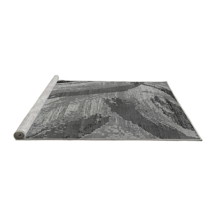 Sideview of Machine Washable Oriental Gray Modern Rug, wshabs4250gry