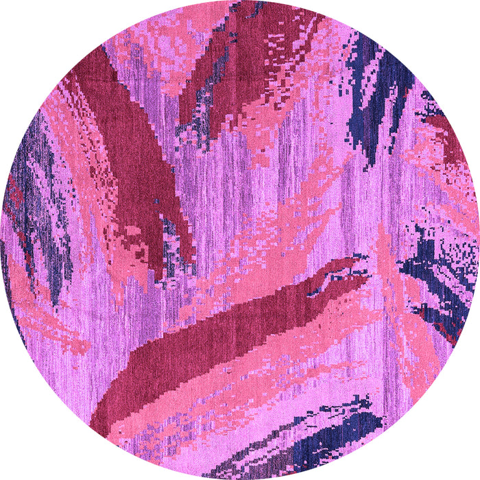 Round Oriental Purple Modern Rug, abs4250pur