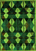 Machine Washable Oriental Green Modern Area Rugs, wshabs4251grn