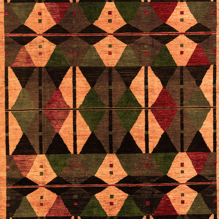 Machine Washable Oriental Orange Modern Area Rugs, wshabs4251org